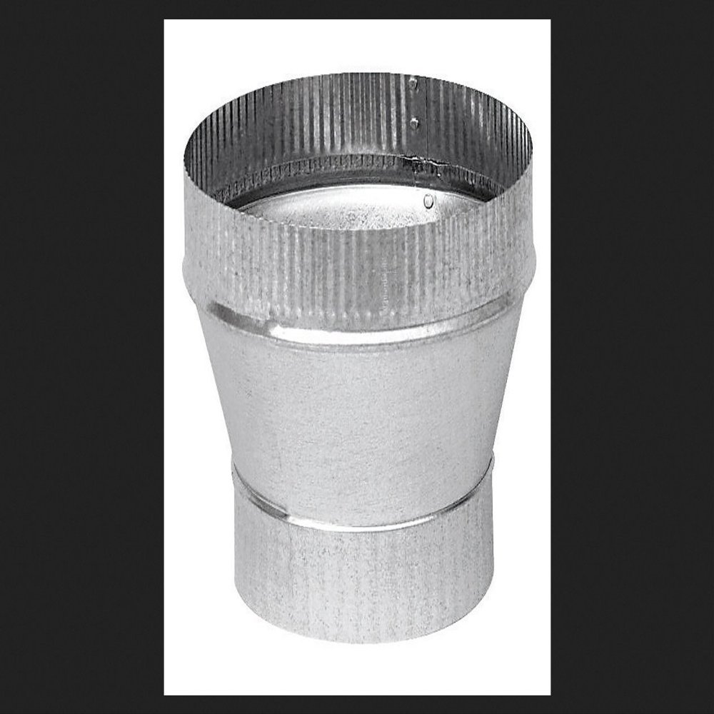 Imperial Manufacturing Increaser 5" Dia. to 7" Dia. Galvanized 26 Ga Crimp On Large End Steel