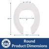 BEMIS 955CT Commercial Open Front Plastic Toilet Seat, Heavy Duty Industrial Seat without Lid, Secure Installation for Long Lasting Use, Made in USA, Round, White view 3