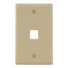 ICC 1-Port Keystone Wall Plate (1 Pack), UL Listed, Durable ABS Plastic, Single Gang Wall Plate for RJ45 Modular Jack and Inserts, Ivory view 1