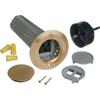 Steel City E971FBDI-2 One-Gang Drop in Floor Box with Hole Saw, 11.8 Cubic Inches, Non-Metallic with Brass Cover, Pre-Wired Single Receptacle view 1