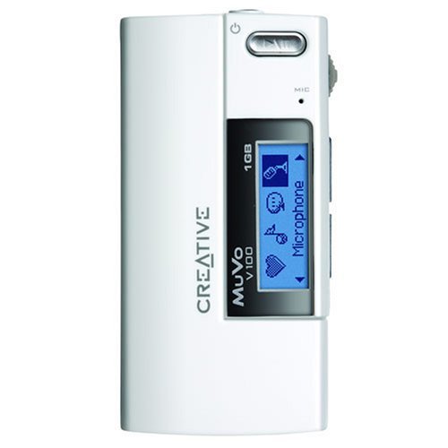 1GB Muvo V100 MP3 Player White/black Eng/(Reconditioned)