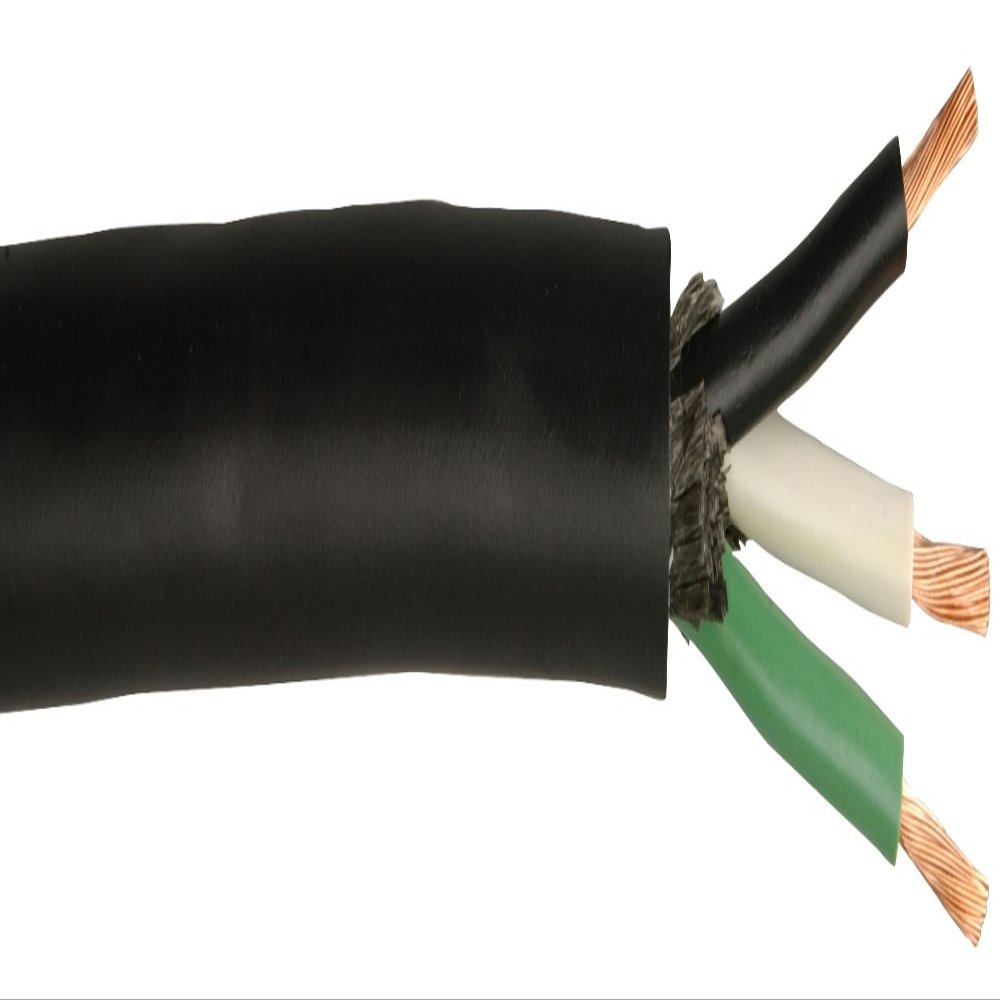 Coleman Cable 234870408 250-Foot SJEW Service Cable, Black