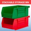 Akro-Mils 30220 AkroBins Plastic Storage Bins, 7"x4"x3", Red, 24-Pack view 4