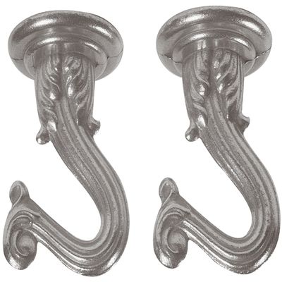 WESTINGHOUSE Lighting Corp 70444 1-1/2 Pewter Swag Hook, 2-Pack, No Size, No Color