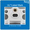 ICC Decorator Insert for Keystone Jacks, 3-Port Wall Plate Module, Decora Style  White view 2