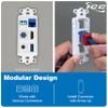 ICC Decorator Insert for Keystone Jacks, 3-Port Wall Plate Module, Decora Style  White view 3