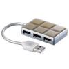  iBUFFALO BHB4U211GDA USB2.0Hub Bus Power 4-Port Compact Key Design, Gold view 1