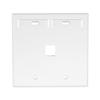 Leviton 1-Port Dual Gang QuickPort Wallplate with ID Windows, 42080-1WP, White view 1