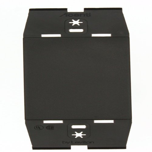 Leviton ACW14-E Blank Acenti Wallplate Insert, Engineering Grade Polymer, Box Mount, Onyx