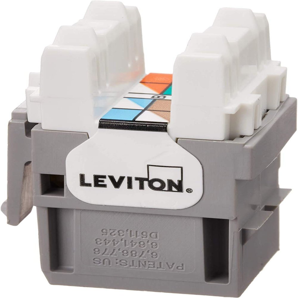 Leviton Extreme Quick Port Connector, 25-Pack, 61110-BG6, Gray