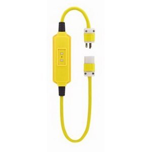 Leviton 69591-3 15 Amp, 120 Volt, 3 Ft Cord Set, Straight Blade, Industrial Grade, Manual Reset GFCI Devices, Yellow Cord