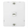 Leviton 40216-W 6P6C Screw Terminal Telephone Wall Jack, White view 1