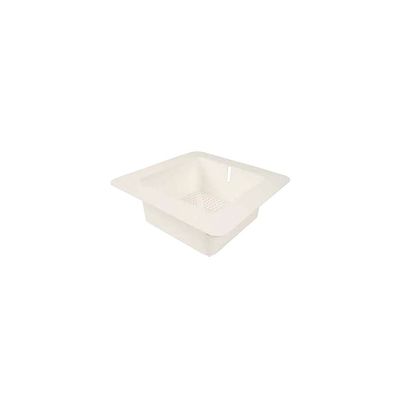 Plastic Bar / Floor Sink Basket w/ Flange, 12" Sq