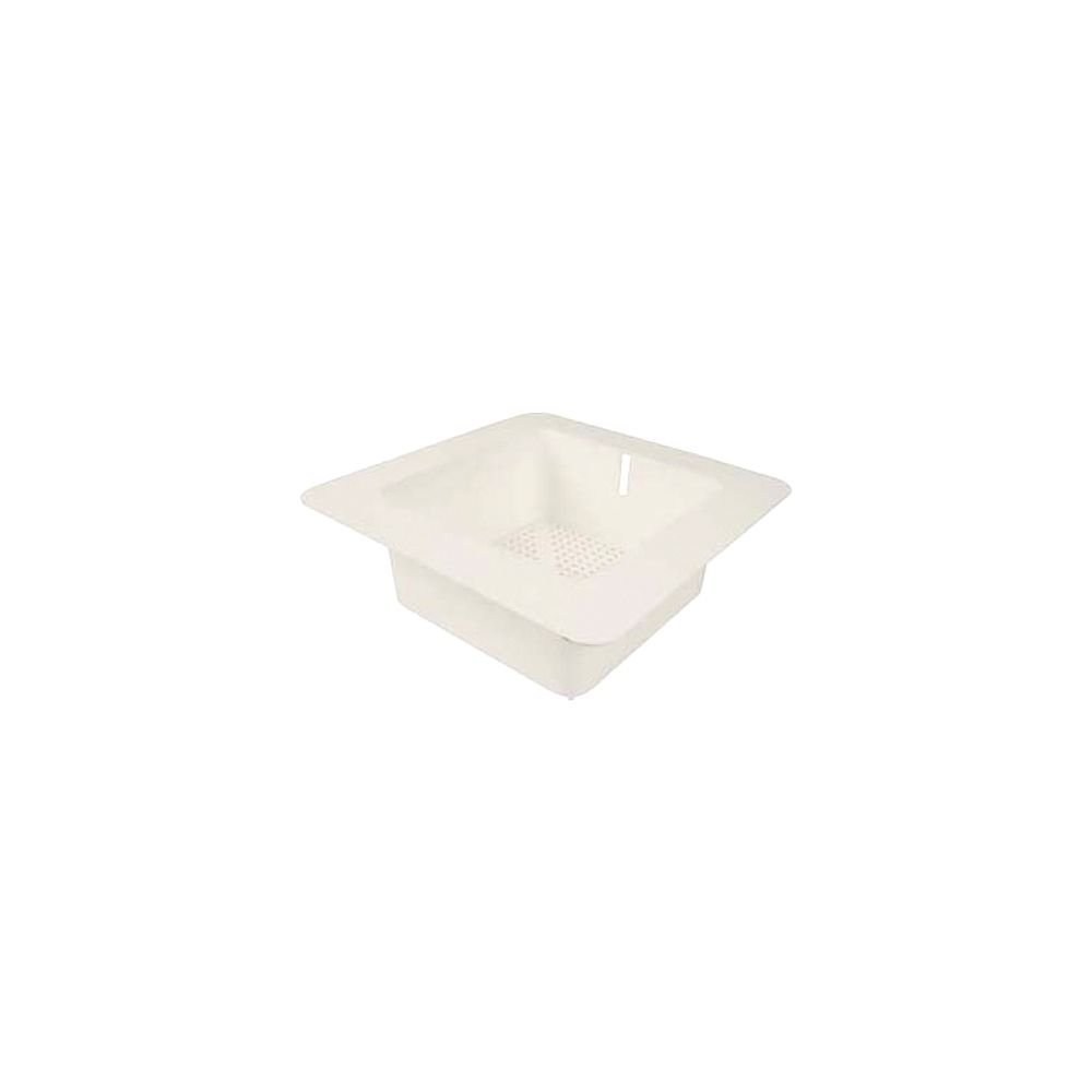 Plastic Bar / Floor Sink Basket w/ Flange, 12" Sq