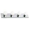 Design House Vanity Lighting, Steel Construction, 4 Vanity Lights, Dimmable, Uses four 60W Bulbs, Polished Chrome, 24.0 In. W x 4.3 In. H x 2.0 In. D, 500892 view 1