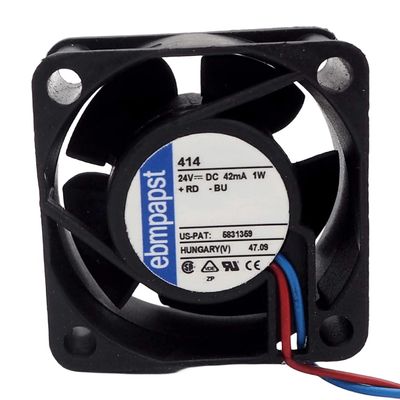 414 ebmpapst 24V 40mm Fan - 1W 1.6W 404020mm 2-Wire Cooling Fan
