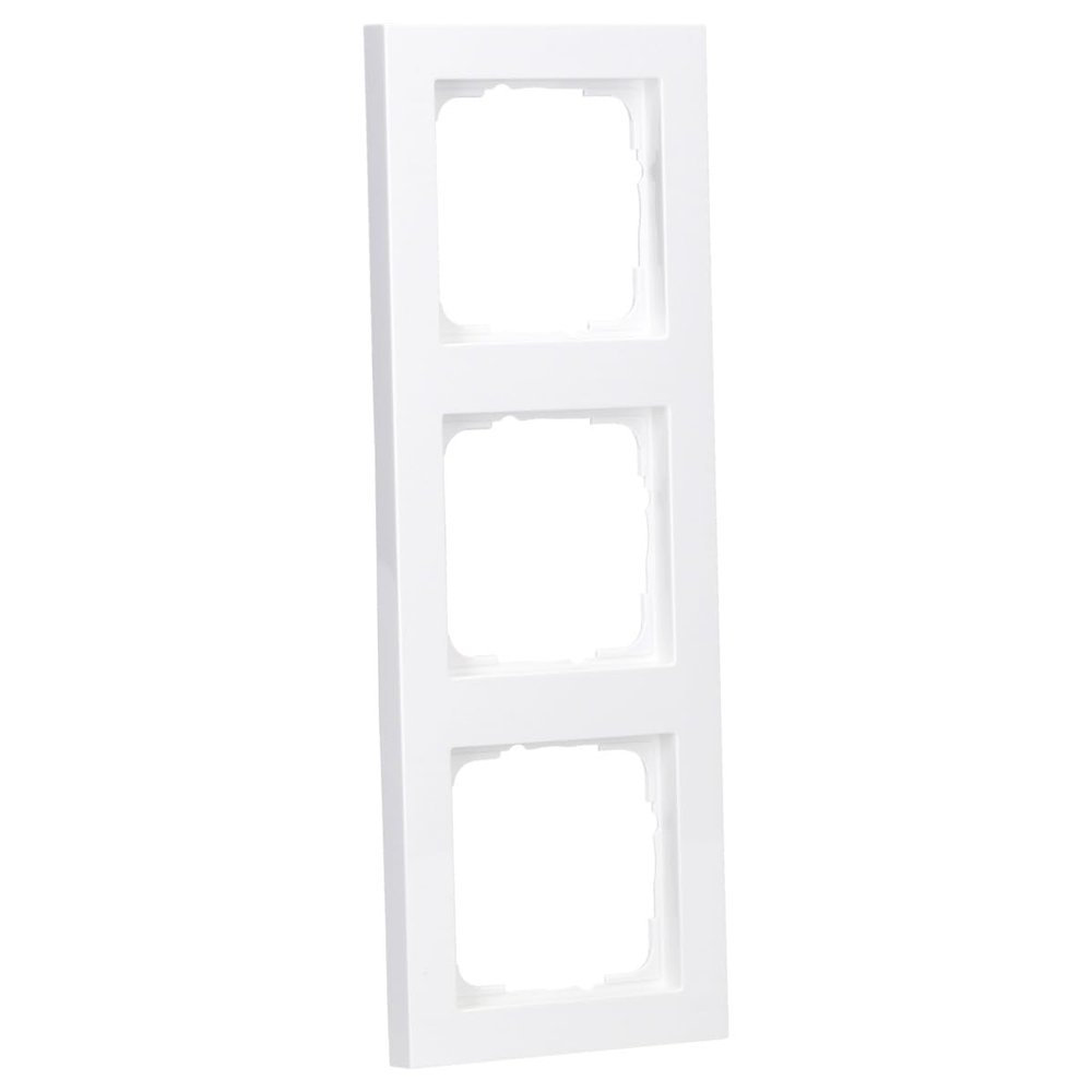 Gira 021329 Frame 3-Socket E2 Pure White Glossy 021329