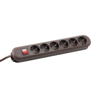 Bachmann SMART 6x Steckdose 1x Schalter Zuleitung 1,5m (381.450K) braun