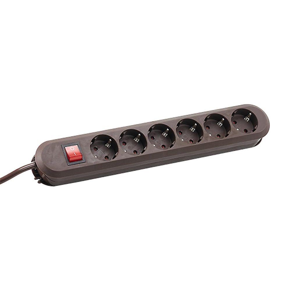 Bachmann SMART 6x Steckdose 1x Schalter Zuleitung 1,5m (381.450K) braun