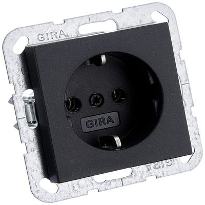 Gira Schuko 018828 Socket System 55 Anthracite, Charcoal