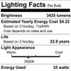 Satco S6435 Transitional Light Bulb in White Finish, 57.59 inches, Color view 2