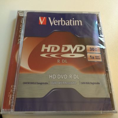 1PK HD DVD-R Dl 1X 30GB Branded Jewel Case