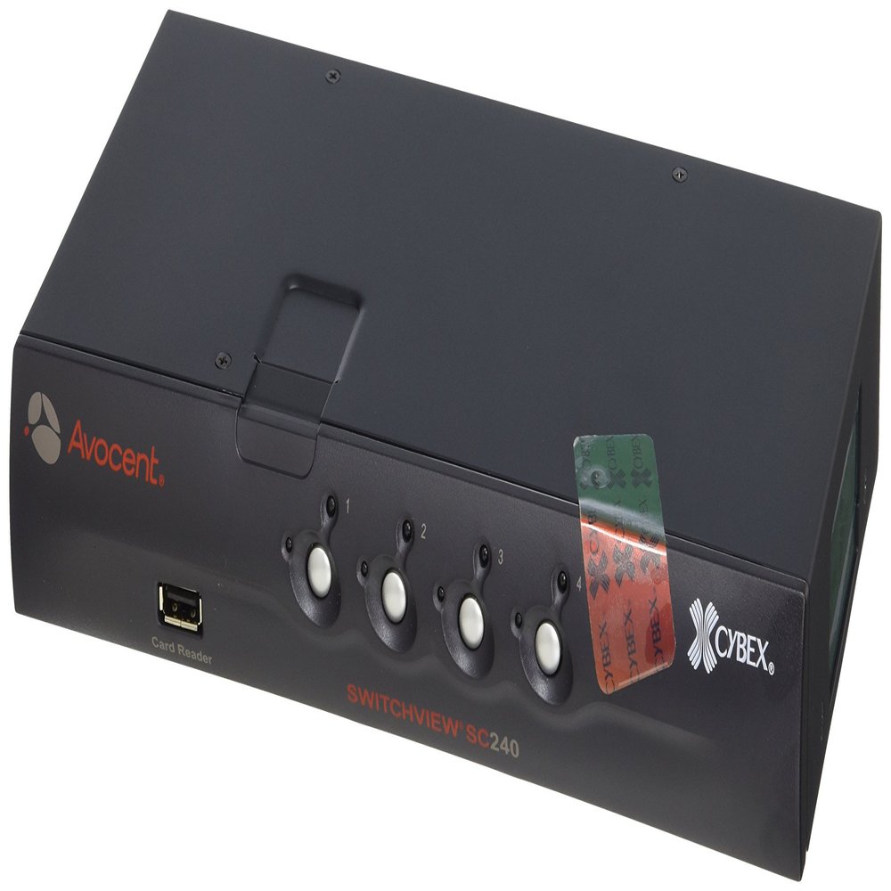 1X4 Sv Secure Switch PS/2 USB VGA CAC Reader Sup Intrusion Det
