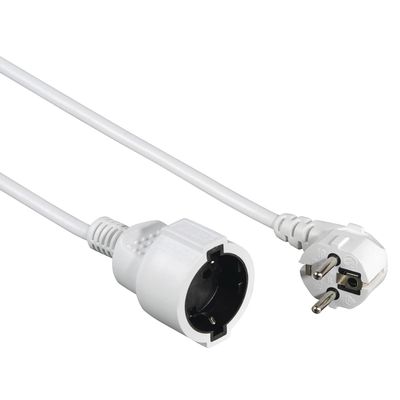 Hama Protective Contact Extension Cable, 10 m Profi (3-core) Socket Extension, White