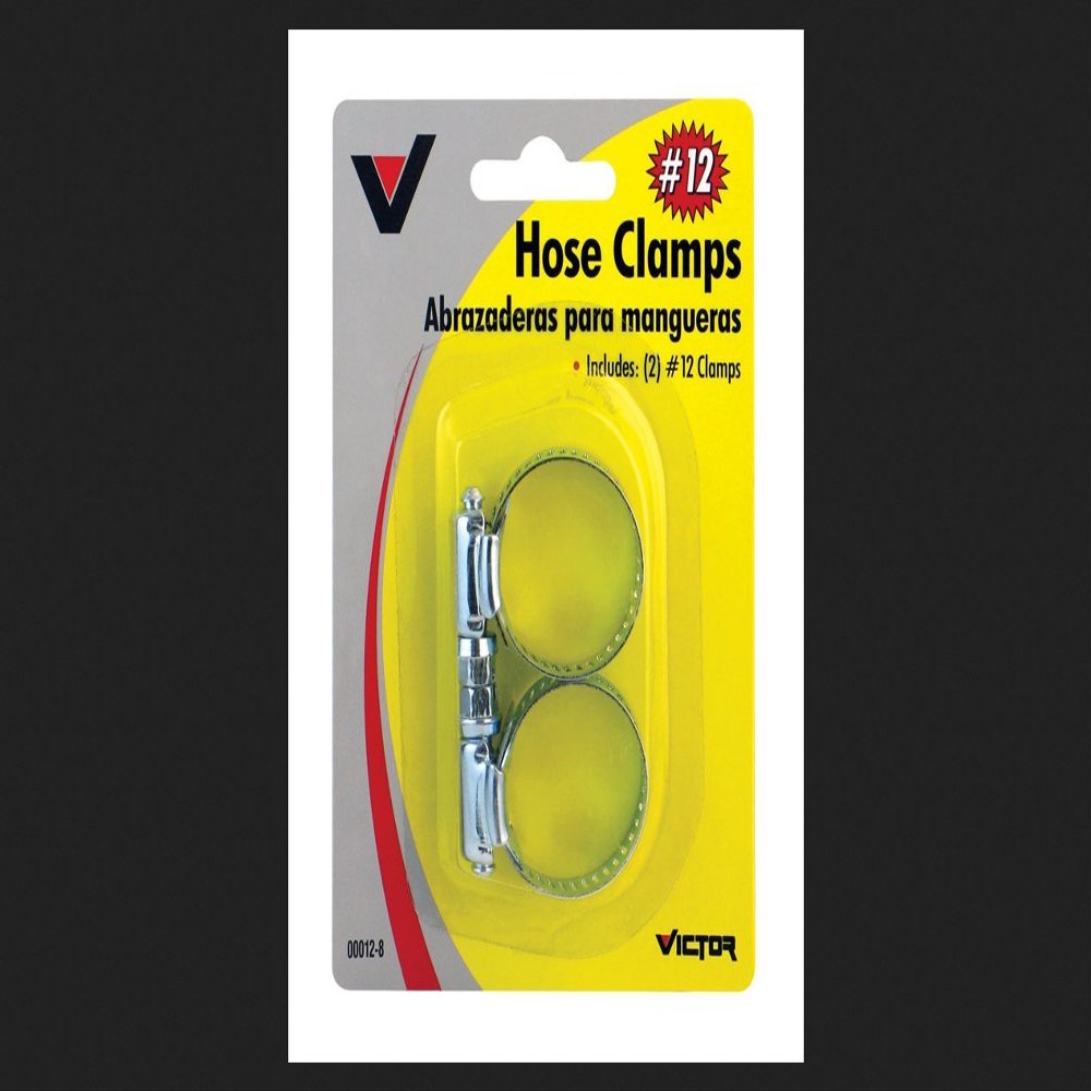 VICTOR Hose Clamp 1/2" - 1-1/4" Galvanized Band 2 / Card