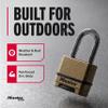 Master Lock Combination Padlock Heavy Duty Weatherproof Lock Brass M175XDLF view 4