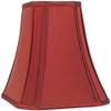Crimson Red Cut-Corner Large Lamp Shade 8" Wide and 6" Deep at Top x 14" Wide and 11" Deep at Bottom x 11" High (Spider) Replacement with Harp and Finial - Springcrest view 3