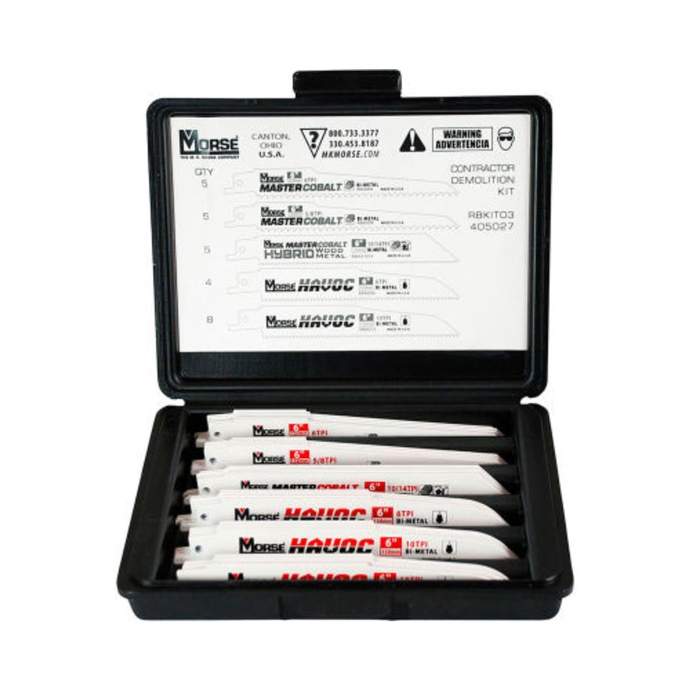 MK Morse RBKIT03 Demolition, Bimetal Reciprocating Saw Blade Kit (27 piece)