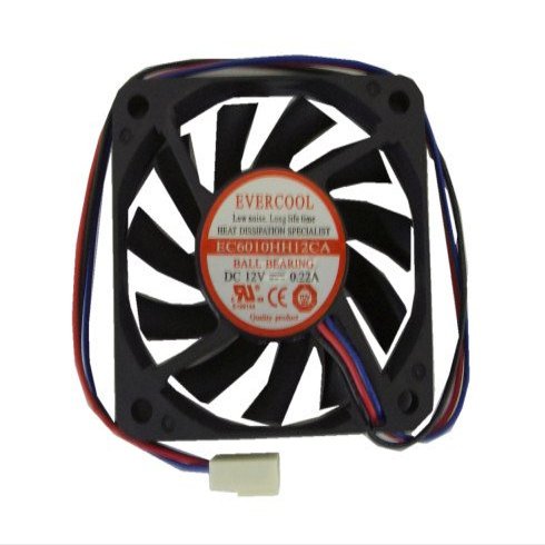 Evercool 60 x 60 x 10mm High-Speed Fan 3pin, EC6010HH12CA