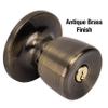 Master Lock Keyed Entry Door Lock, Single Cylinder Deadbolt with Matching Tulip Style Knob, Antique Brass, TUCO0605,Combo view 4