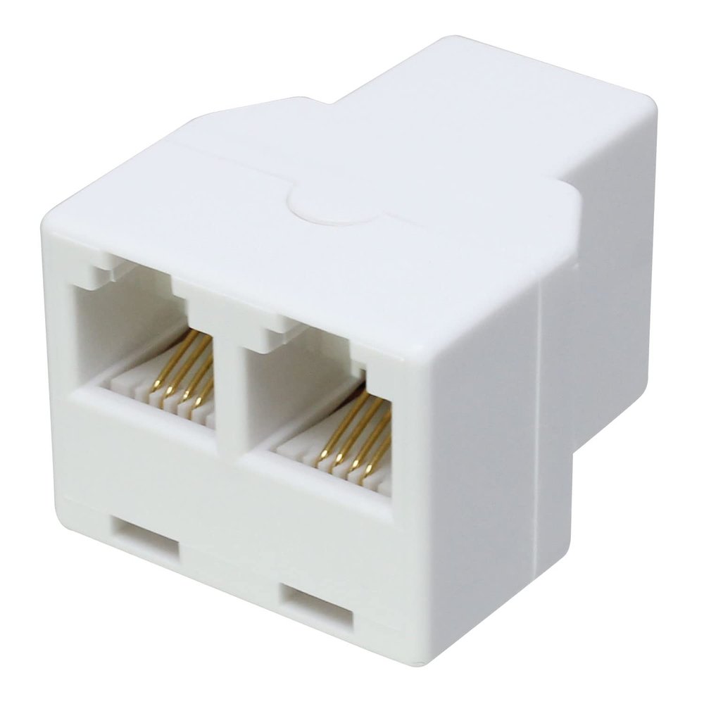 Taro'S CMJ-AD2E RJ11/12 Modular Cable, 2 Distribution Extension Adapter, 6 Poles, 4 Cores, 6 Poles, 2 Cores, Eco Simple Packaging