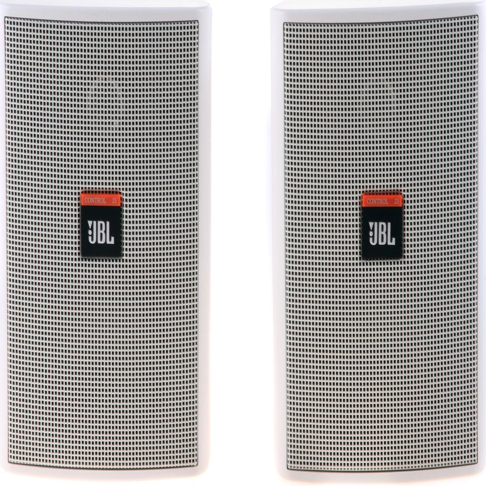 JBL Professional Control 23 High Output Two-Way Mid/High Frequency Loudspeaker, White (Sold as Pair) (Control 23-WH)