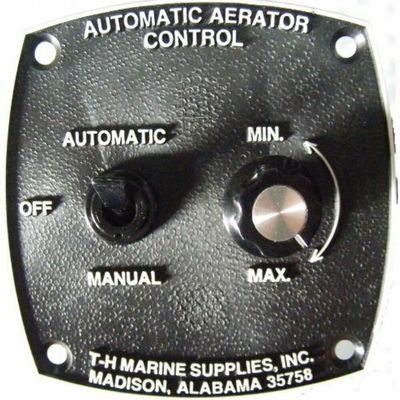 T-H Marine Automatic Aerator Control Panel Mount - Waterproof Solid-State Livewell Timer Switch for Aerator Pumps - Adjustable 1-10 Min Off Delay, 45 Sec On Cycle, 10A