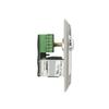 Lowell KL100-PA-DSW 100W Mono Volume Control with 24VDC at 5mA Relay for Emergency and Paging Bypass, Key Switch, 1-Gang Decorator Wall Plate, Stainless Steel with White Sub-Plate Finish view 2