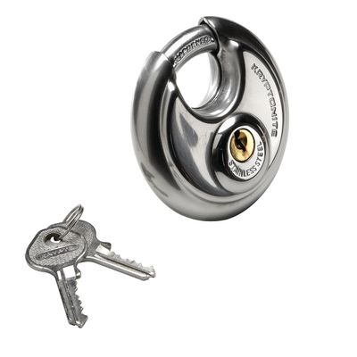 Kryptonite Keyed Padlock, Stainless Steel Heavy Duty Lock with Keys, High Security Waterproof Keyed Lock for Outdoor Use, Gym Locker, Sheds, Fence, Toolbox, Storage Unit