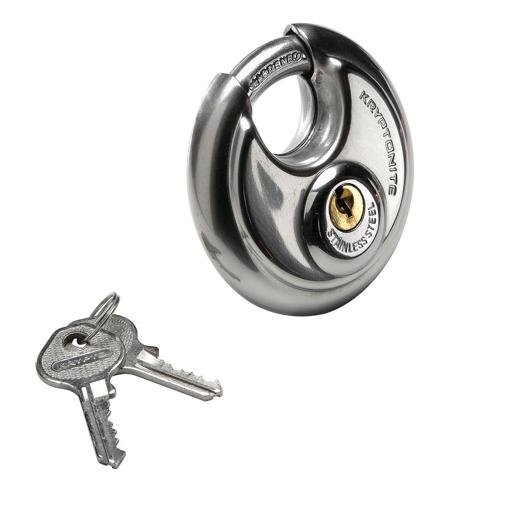 Kryptonite Keyed Padlock, Stainless Steel Heavy Duty Lock with Keys, High Security Waterproof Keyed Lock for Outdoor Use, Gym Locker, Sheds, Fence, Toolbox, Storage Unit