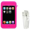 CTA Digital Silicone Skin Case with Clip for iPod touch 1G (Pink) view 1