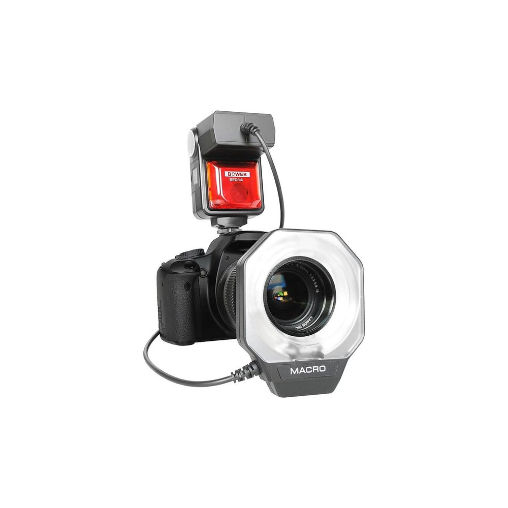 Bower SFD14C Digital Macro Ring Flash for Canon EOS 7D, 5D, 60D, 50D, Rebel T3, T3i, T2i, T1i, XS Digital SLR Cameras