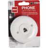 AUDIOVOX TP248WHN Round Wall Phone Jack, White view 2
