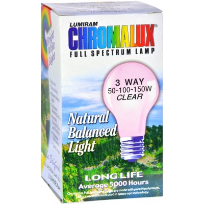 Chromalux Standard Clear 3 Way Light Bulb