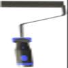 Work Tools International 57600 Whizz System Threaded End 4 in. W Metal/Plastic Mini Paint Roller Frame and Cover, 4-Inch, No Color view 1