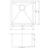 Houzer 23" Stainless Steel Undermount Single Bowl Kitchen Sink view 2