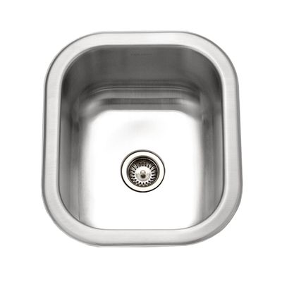 Houzer Club Stainless Steel Kitchen Bar & Prep Sink: 10 Inch Undermount Small Sink with Strainer, Durable & Versatile, Essential for Home & Apartment: CS-1307-1