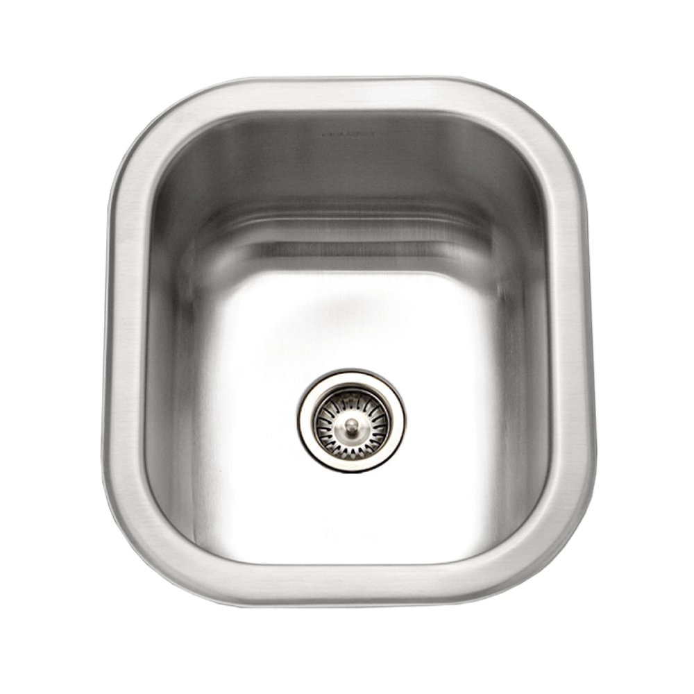 Houzer Club Stainless Steel Kitchen Bar & Prep Sink: 10 Inch Undermount Small Sink with Strainer, Durable & Versatile, Essential for Home & Apartment: CS-1307-1