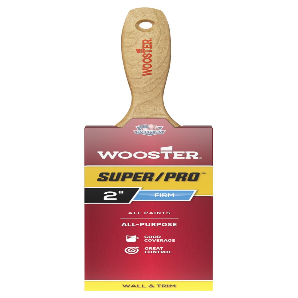 Wooster 912-0J41040020 Brush J4104-2 Super/Pro Ermine Paintbrush, 2-Inch, 2 Inch, Gold