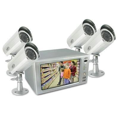 SVAT CLEARVU1 Ultra Compact Web Ready DVR Security System - Digital Video Recorder with Built-in 7" LCD and 4 Hi-Res Indoor/Outdoor Night Vision Surveillance Cameras